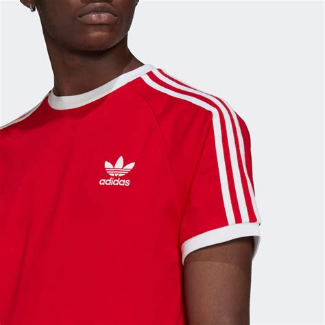 adidas original t-shirt damen rot mit drei streifen|Adidas Adicolor Classics 3.